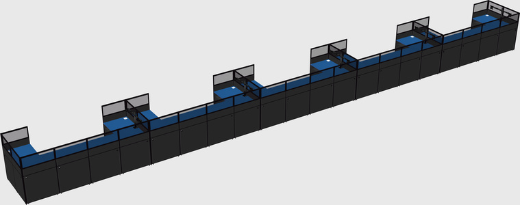 U-shaped cubicle