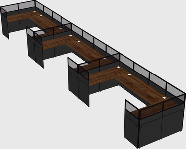 U-shaped cubicle