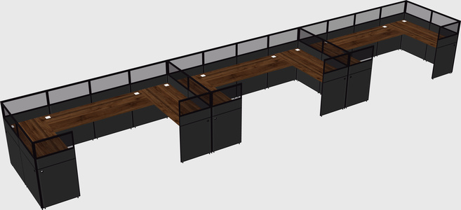 U-shaped cubicle