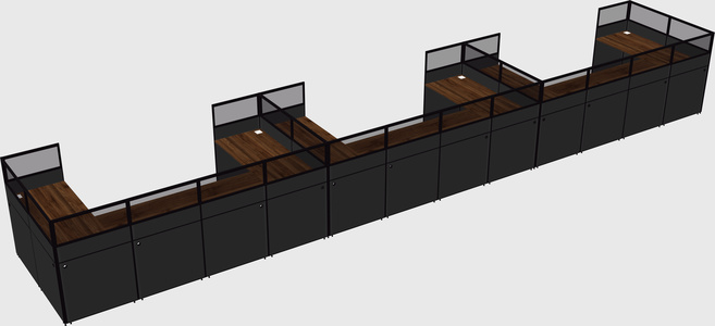 U-shaped cubicle