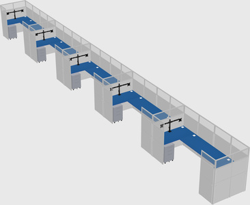 U-shaped cubicle