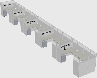U-shaped cubicle