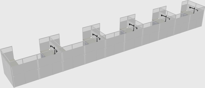 U-shaped cubicle