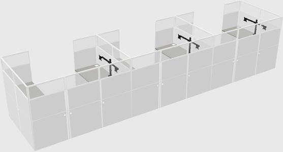 U-shaped cubicle