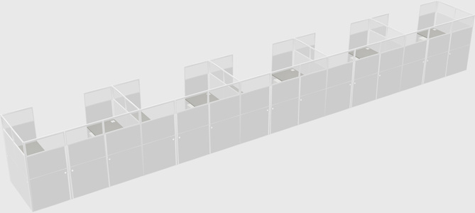 U-shaped cubicle