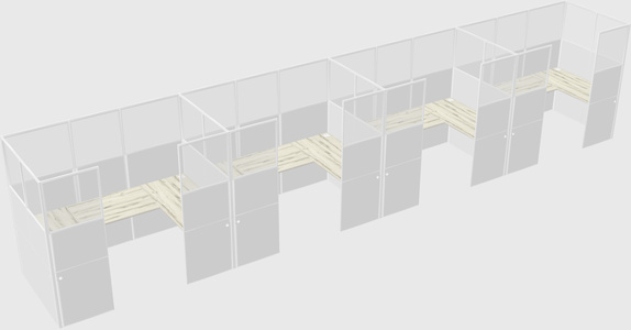 Cabine en u
