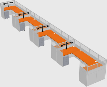 U-shaped cubicle