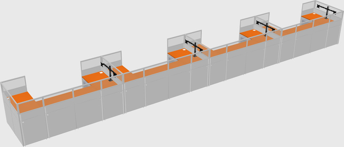 U-shaped cubicle