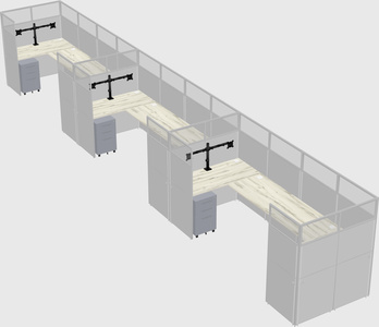 U-shaped cubicle