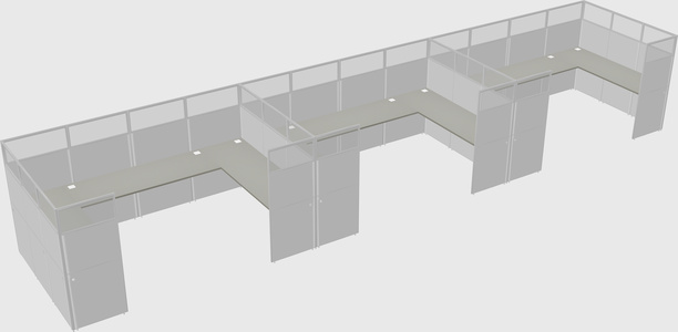 U-shaped cubicle