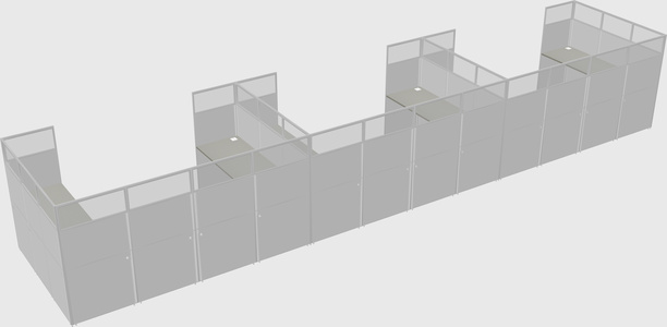 U-shaped cubicle
