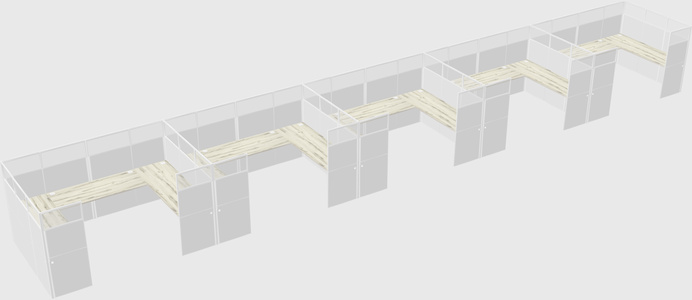 U-shaped cubicle