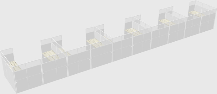 U-shaped cubicle