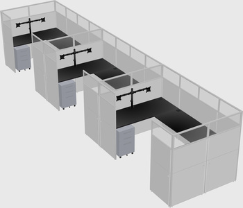 U-shaped cubicle