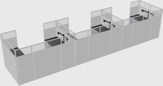 U-shaped cubicle
