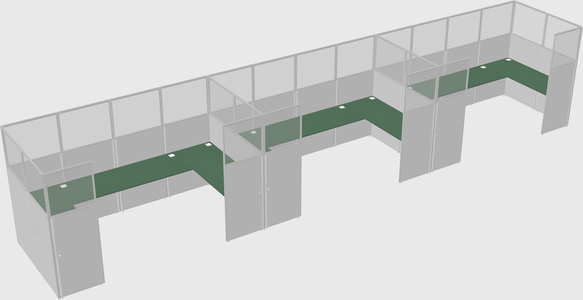 U-shaped cubicle