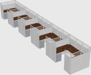 U-shaped cubicle