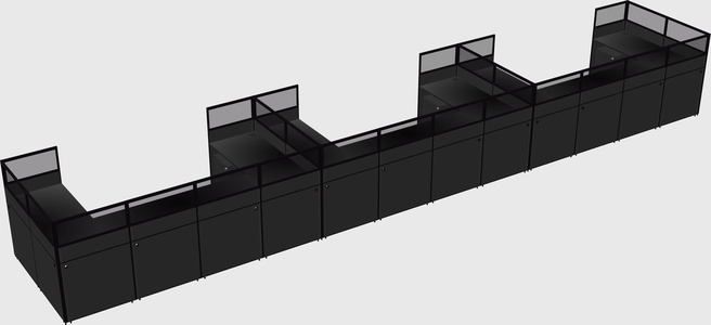 U-shaped cubicle