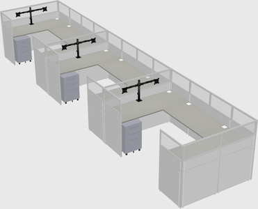 U-shaped cubicle