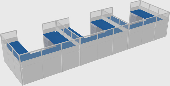 Cabine en u