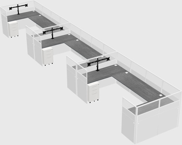 U-shaped cubicle