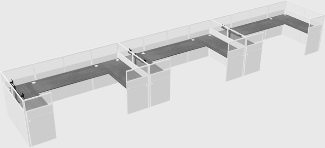 U-shaped cubicle