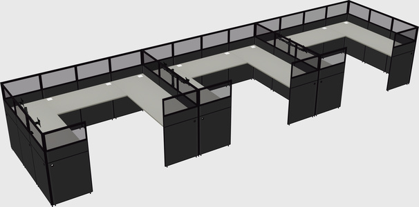 U-shaped cubicle