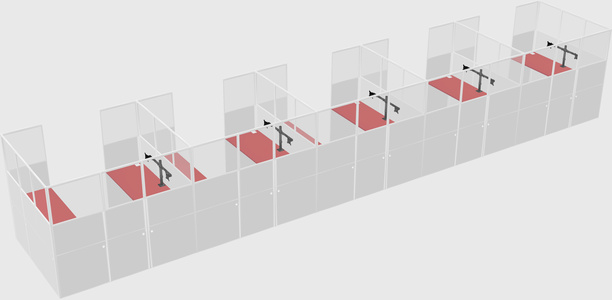 U-shaped cubicle