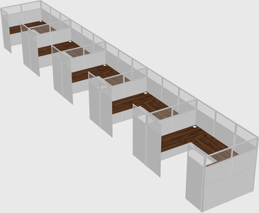 U-shaped cubicle