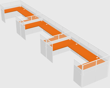 U-shaped cubicle