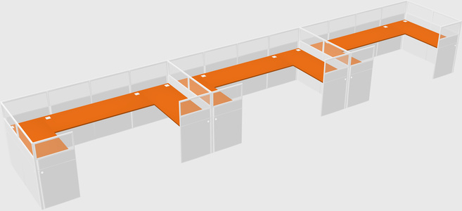 U-shaped cubicle