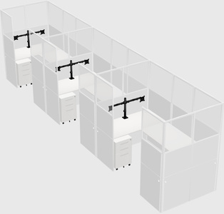 U-shaped cubicle