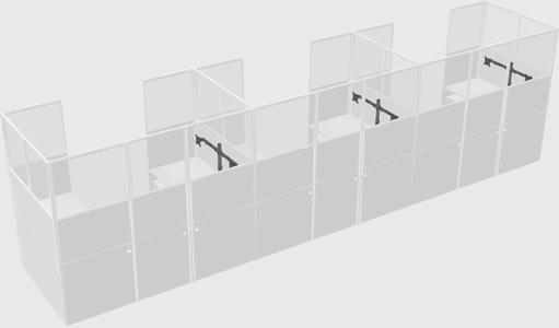 U-shaped cubicle