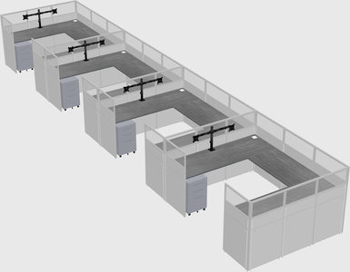 U-shaped cubicle
