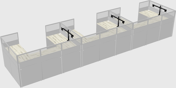 U-shaped cubicle