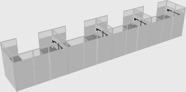 U-shaped cubicle