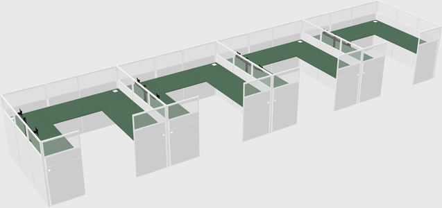 U-shaped cubicle