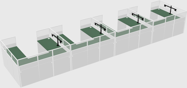 U-shaped cubicle