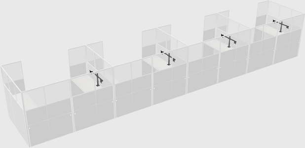 U-shaped cubicle