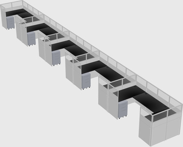U-shaped cubicle