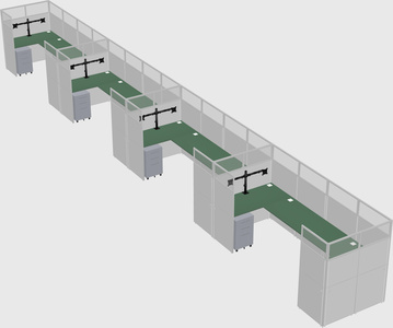U-shaped cubicle