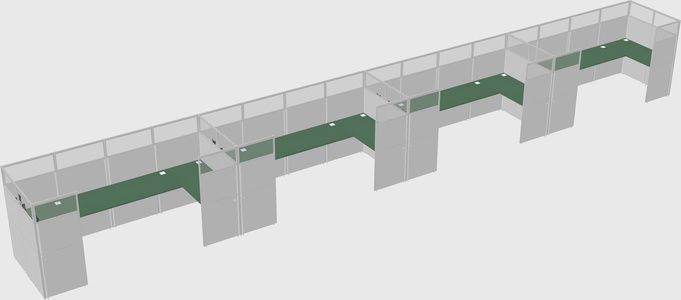 U-shaped cubicle