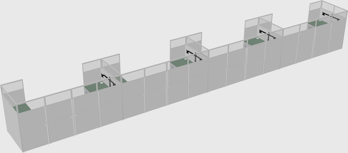 U-shaped cubicle