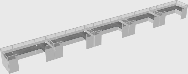 U-shaped cubicle