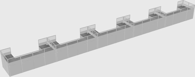 U-shaped cubicle