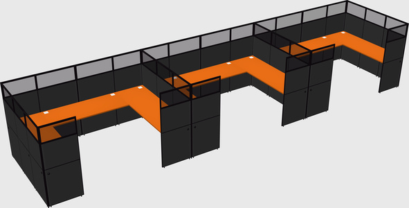 U-shaped cubicle