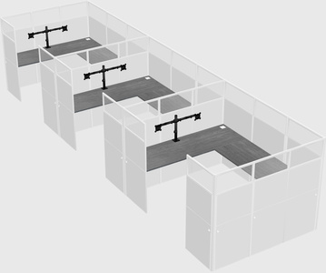 U-shaped cubicle