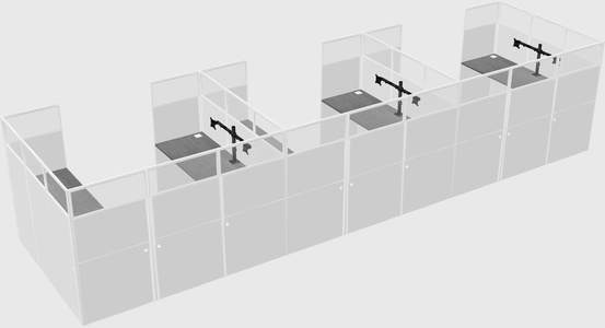 U-shaped cubicle
