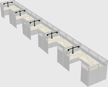 U-shaped cubicle
