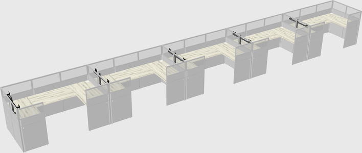 U-shaped cubicle
